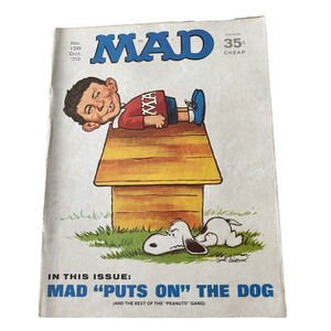 Mad Magazine No. 138 Oct 1970 USA Humor/Satire Snoopy Cover Vintage - Fair/Good